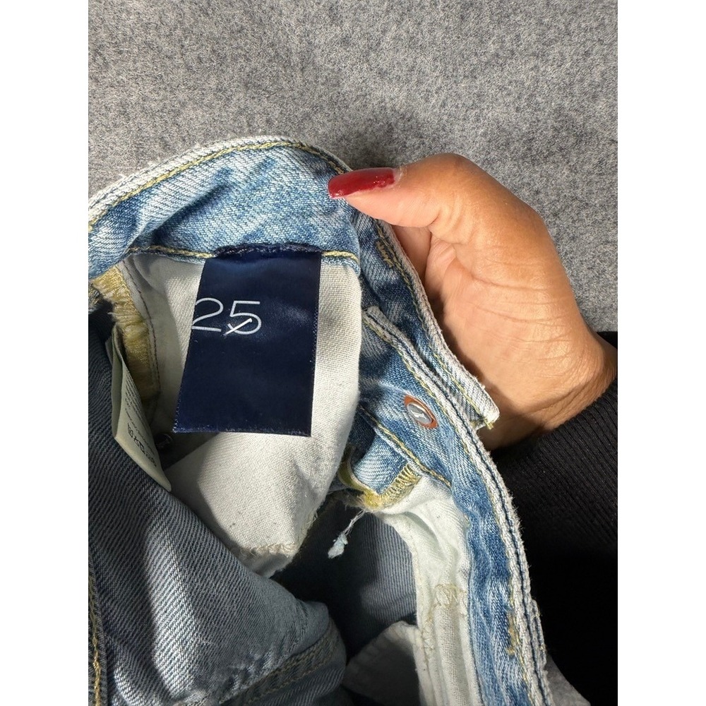 Pilcro and the Letterpress High-Rise Relaxed Straight Distressed Jeans Blue 25‎ - Picture 8 of 10